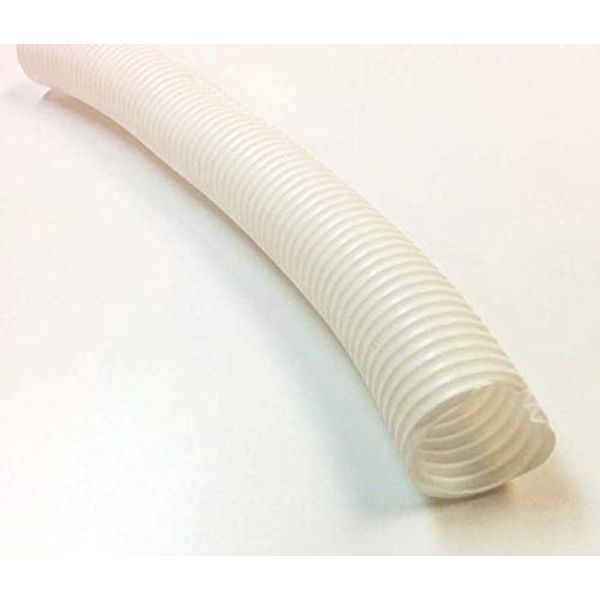 Electriduct 1" Split Wire Loom Tubing Polyethylene Corrugated Flexible Conduit (1 Inch ID) - White - 10 Feet