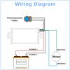 PWM DC Brush Motor Stepless Variable Speed Controller Switch 12V 24V 48V 60V 20A