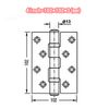 Hardbase Metal Flat Hinge Hinge, Stainless Steel, 2 Pieces (FlatHinge-4inch)