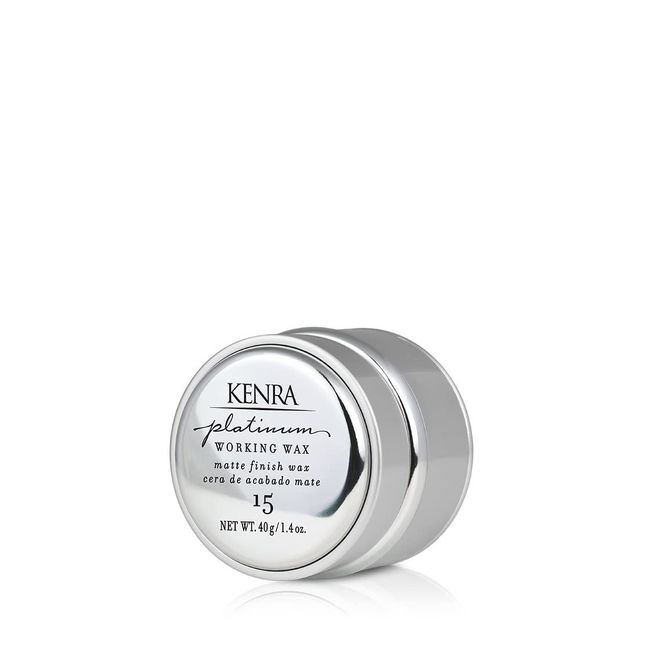 Kenra Platinum Working Wax 15 | Matte Finish Styler | Provides Medium, Flexible Hold | Non-Greasy | Crème-Based Formula To Texturize & Mold Styles | All Hair Types | 1.4 fl. Oz