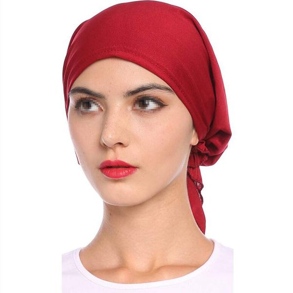 Asudaro Chemotherapie-Kappe Muslim Turban Kopftuch Indian Headwraps Sommermütze Bandana Retro Piratenhut Schlafmütze Kopfbedeckung Mütze für Frauen Krebs Chemo Haarausfall Rotwein