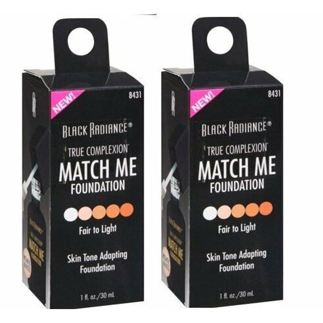 2 BLACK RADIANCE True Complexion - Match Me Foundation - Fair to Light 8431