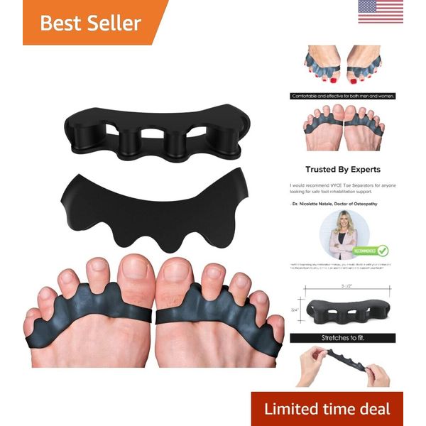 Flexible Toe Separators for Foot and Bunion Pain Relief - Plantar Fasciitis