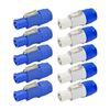 Kooben (5 Each) NAC3FCA & NAC3FCB PowerCON Cable Connector Replacement for Neutrik, blue & white