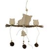 DECOLINE Decorative Hanging Owl (D) Three Owls – Fabric, Wood – General – Hanging