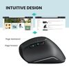 Perixx PERIMICE-804 Bluetooth Vertical Mouse, Bluetooth Connection for Windows and Android System, Works without USB Receiver, Black