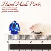 PA-236-BLUE [Rhinestone] [12 Colors] [Teardrop Shape] [9 mm x 13 mm] [Flat Bottom] Acrylic Rhinestone Claws Base [1 piece] Deco Parts/Beads/Swallow/Deco