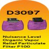 3M D3097 Secure Click P100 Particulate Filter Nuisance Level Organic Vapor 1 PR