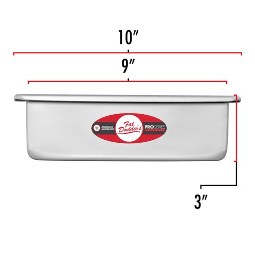 Fat Daddio's POB-9133 Anodized Aluminum Sheet Cake Pan, 9 x 13 x 3 Inch