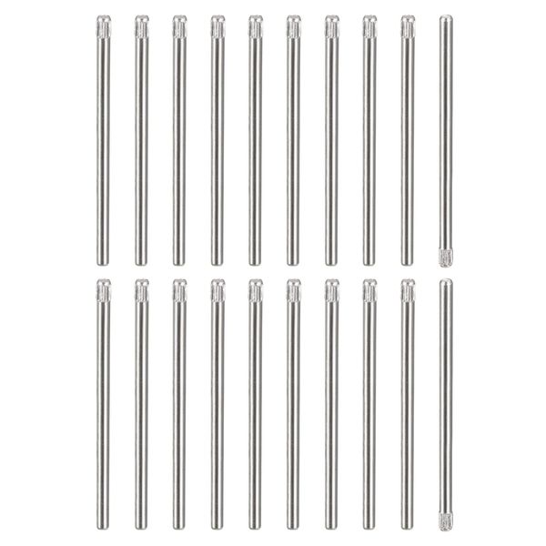 sourcing map 2x40mm 304 Stainless Steel Dowel Pins, 20Pcs Knurled Head Flat Chamfered End Dowel Pin, Wood Bunk Bed Shelf Pegs Support Shelves Fasten Elements