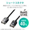 Elecom LD-GPASS/BO05 CAT6A LAN Cable 1.6 ft (0.5 m) LAN Cable, Connector With Tab Protector, Super Slim, Blue