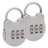 Eagle 3-Digit Combination Padlock, Luggage Lock, Resettable Code Lock, Small, Ideal for Suitcase, Lockers, Portable, Pack of 2