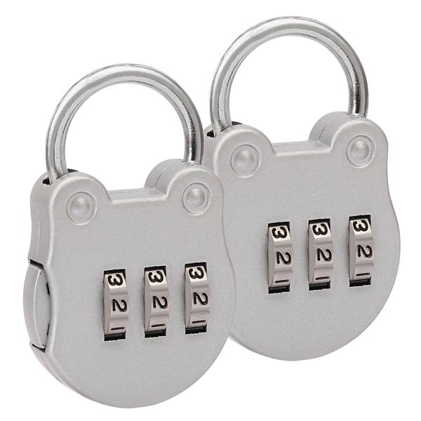 Eagle 3-Digit Combination Padlock, Luggage Lock, Resettable Code Lock, Small, Ideal for Suitcase, Lockers, Portable, Pack of 2