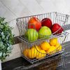 Smart Design Stacking Baskets Organizer Medium Steel (12.63 x 5.5 Inch) [2 Pack]