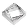 uxcell 5pcs Cookie Cutters Stainless Steel Square Biscuit Cookie Cutter for Kitchen Baking