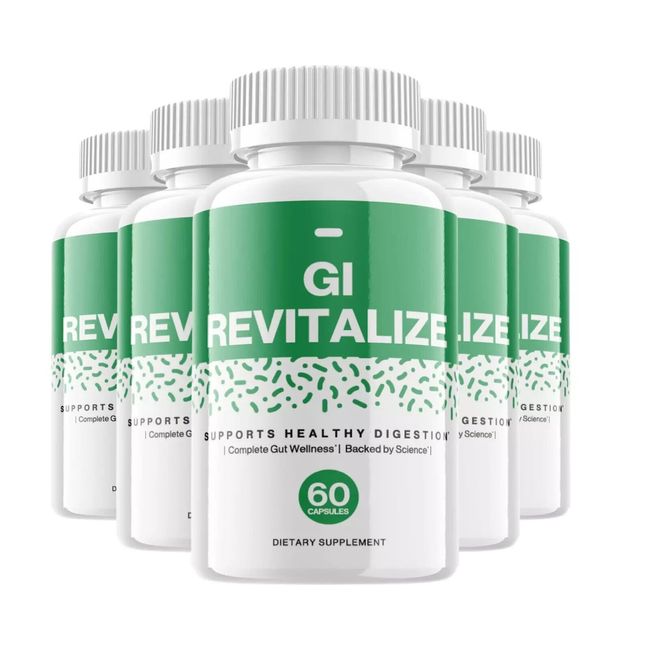 5-Pack GI Revitalize Supports Digestive Health Supplement - 300 Capsules