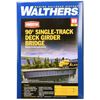 Walthers Trainline Cornerstone HO Scale Model 90' Single Track Railroad Deck Girder Bridge - Kit