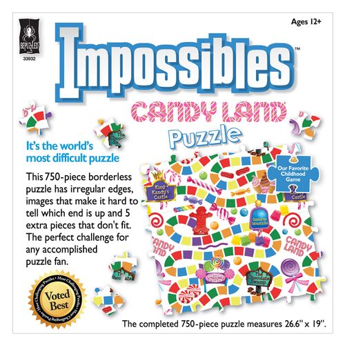 BePuzzled | Hasbro Candyland Game Impossibles Puzzle, Based on The Classic Game of Candyland, from BePuzzled, for Ages 15 and Up