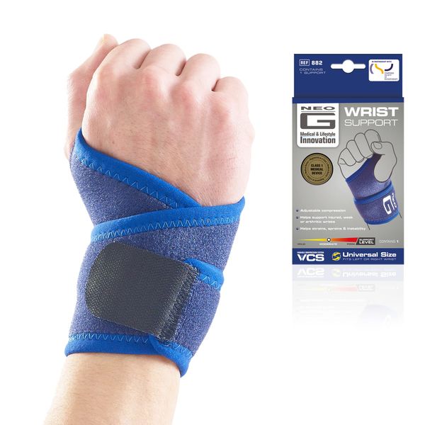 Neo-G Wrist Support for Arthritis, Joint Pain, Sprains, Strains, Instability - Wrist Brace Adjustable Compression Hand Support Right Hand or Left Hand – Class 1 Medical Device