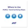 PURELL 902210BX Sanitizing Hand Wipes, 5 x 7, 100/Box