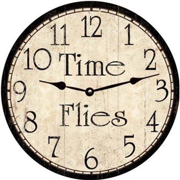 M. Dallas Co Time Flies Clock (14.5")