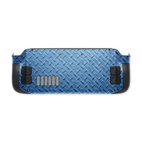MightySkins Carbon Fiber Skin Compatible with Valve Steam Deck - Blue Gridiron | Protective, Durable Textured Carbon Fiber Finish | Easy to Apply, Remove, and Change Styles | Made in The USA