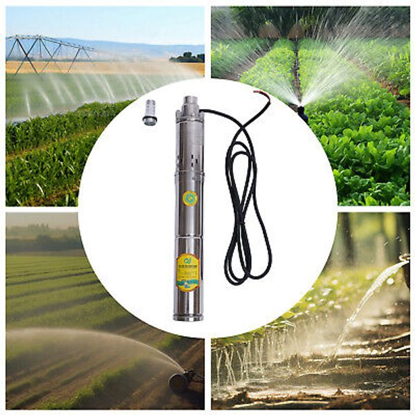 24V 370W DC Br hless Solar Water Pump Stainless Deep Well Submersible Pump