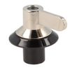 Oven Silver Chrome Black Control Knob Compatible With Smeg 694975086