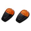 Motorcycle Fairing Indicators With Black Body And Amber Lens