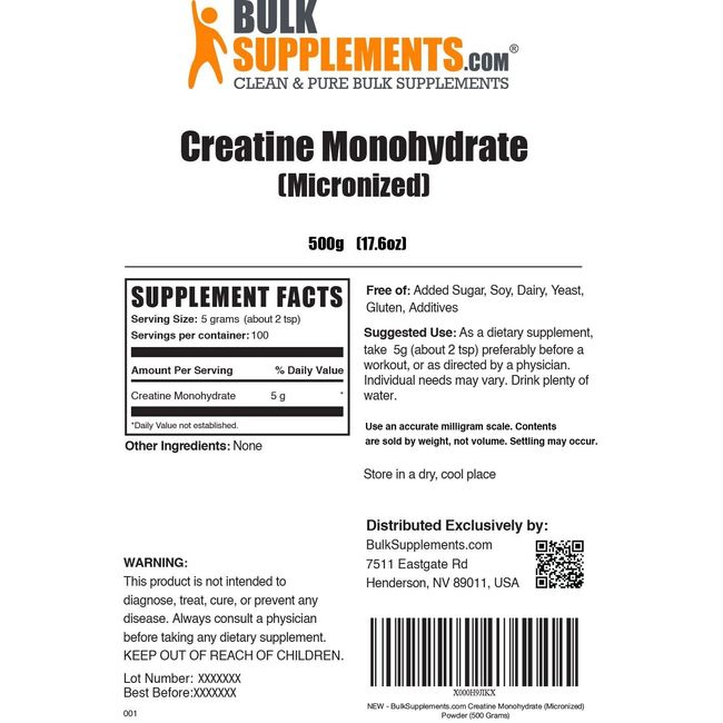 BulkSupplements Creatine Powder