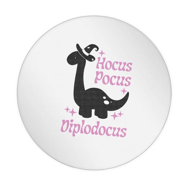Flox Creative 48 30mm Matt Circle Stickers Hocus Pocus Diplodocus