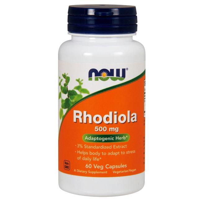 NOW Foods Rhodiola, 500 mg, 60 Veg Capsules