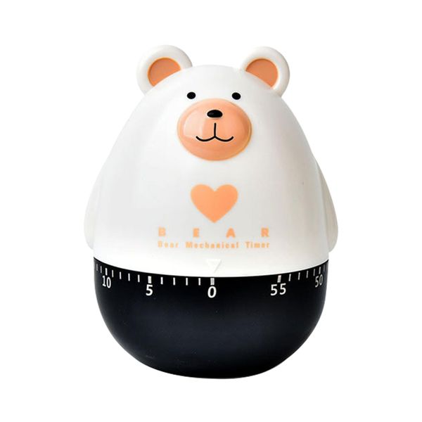 Tembear Timer, Cute Bear Timer, No Batteries Required, Small Digital Clock, Kitchen Timer, Rotatable, Bear Shape, Mechanical Timer, Kitchen Decor, Sunrise Alarm Clock, Kids Friendly, Lovely Timer