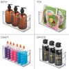 Stackable Pantry Bins with Handles for Cabinets or Fridge, Set of 4, Clear, M...