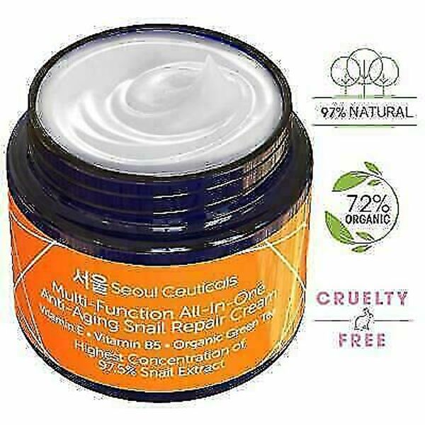 SeoulCeuticals SC-SNC-AMZ-TR Korean Skin Care Snail Repair Cream Moisturiser