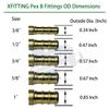 25 Pieces 5/8" x 1/2" Pex Reducing Coupling, Brass, Pex B, Crimp Version, Pex Coupling, 25 Packs