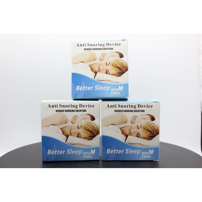 3 Pack! Anti Snore Stop Snoring Solution Mouthpiece Tray Guard, BPA Free