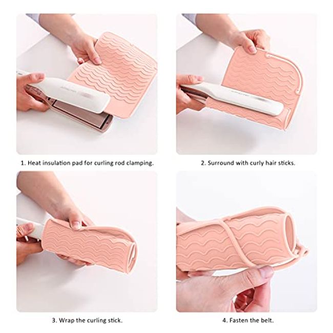 1pc Silicone Heat Resistant Mat For Hair Curling Iron & Straightener,  Non-slip And Heat Insulation Pad