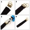 SPEEDWOX 25 Pcs Key Fob Hardware with Split Ring Webbing Antique Brass 0.8 Inch