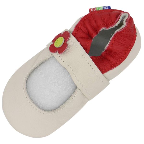 Carozoo soft sole leather baby shoes baby shoes baby shoes baby shoes baby shoes nativity slippers newborn boys girls 0-6 months to 7-8 years - Beige -