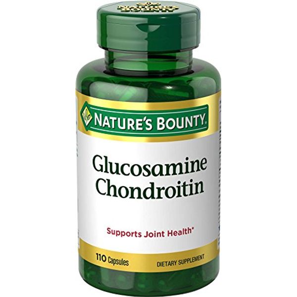 Nature's Bounty Glucosamine Chondroitin Pills and Dietary Supplement, Support Joint Health, 110 Capsules