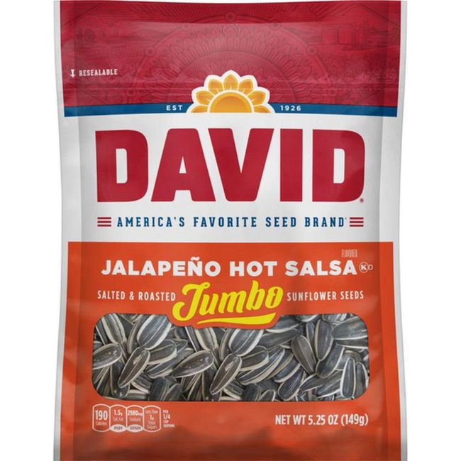 David Seeds Sunflower Seeds, Jalapeno, 5.25 oz - Pack of 6