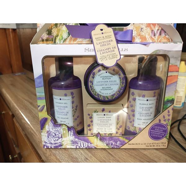 Bubble Bath Shower Gel Hydrating Butter  Lavender Soap Spa Set