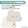 Elecom P-STHD1DE02 Smartphone Strap Holder Sheet, 1 Piece, 1 Gang Type, Design Type Cloud