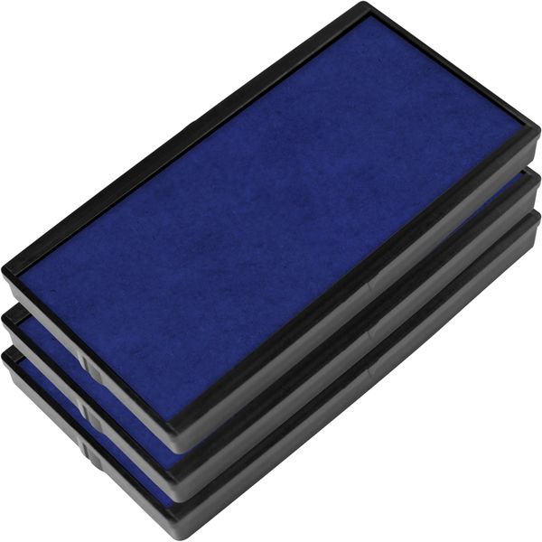 E/50 Replacement Pad Compatible for 2000 Plus Printer 50 - Water Based - Pack of 3 - Blue