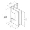 CRL MEL044CH Polished Chrome Melbourne Wall Mount Offset Back Plate Hinge