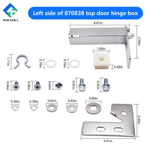 870838 Top Door Hinge Cartridge Left Side Compatible with True QA TSSU TUC TWT Units