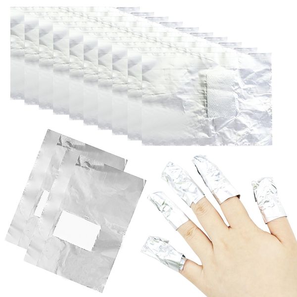 Foil Nail Wraps 100 Pieces Gel Nail Polish Remover Foil Wraps, Easy and Gentle Soak Off Gel Nail Polish Removing Tools