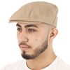 TOSKATOK Brushed Cotton Flat Cap-Beige