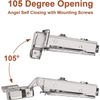 24 Pairs Soft Closing Cabinet Hinges - Full Overlay Concealed Face Frame Corner 
